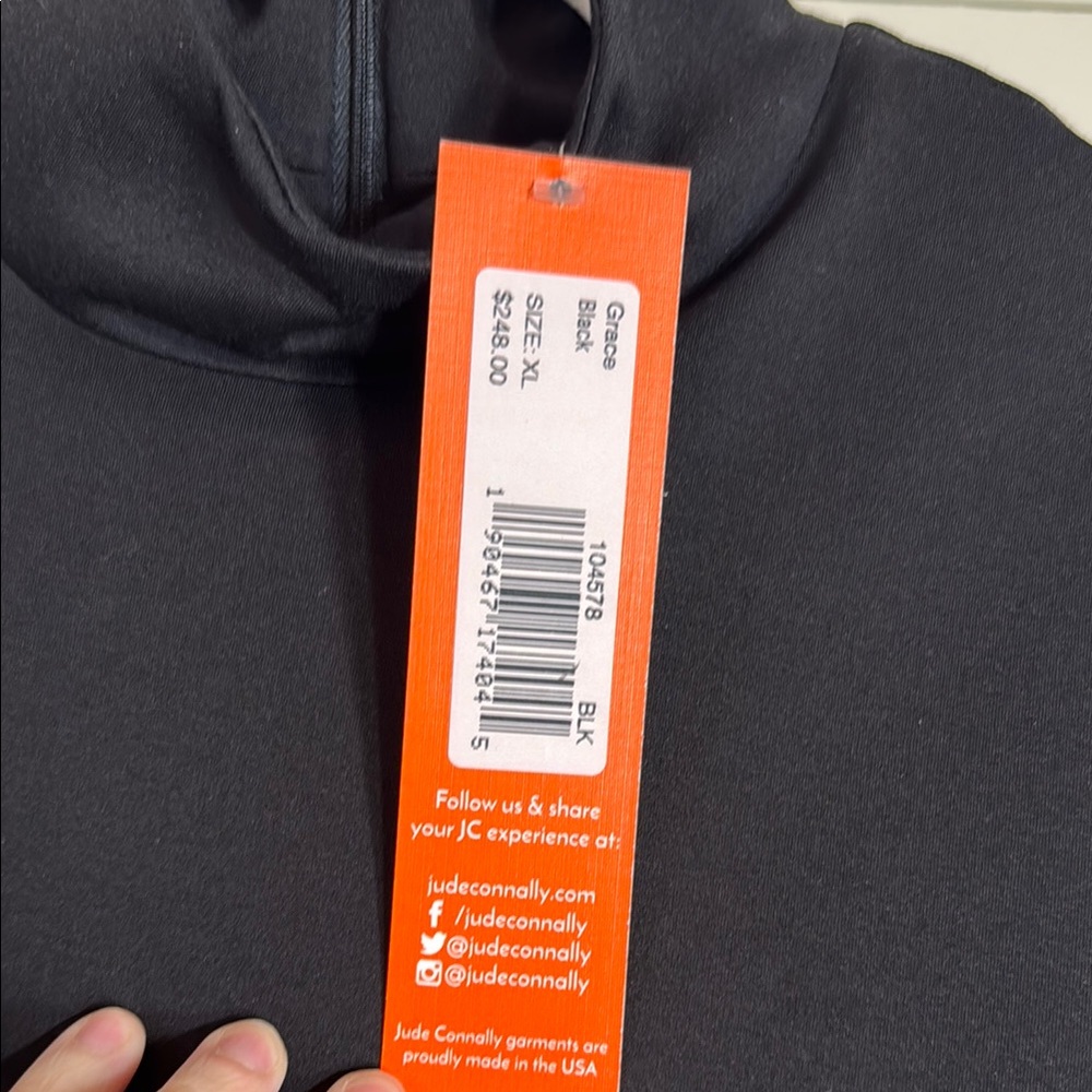 Jude Connally Mock Neck Black Dress - Picture 2 of 4